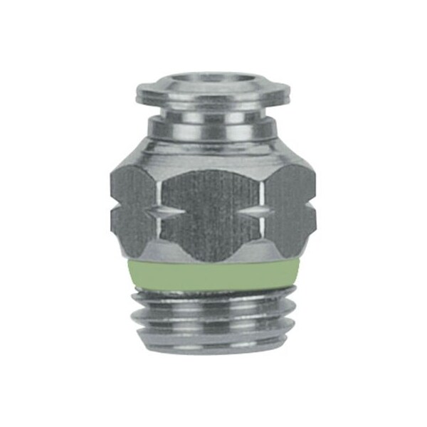Alpha Technologies AIGNEP Straight Male Connector, , 6mm Tube x 1/8" BSPT Thread, Stainless Steel 60000-6-1/8 - main